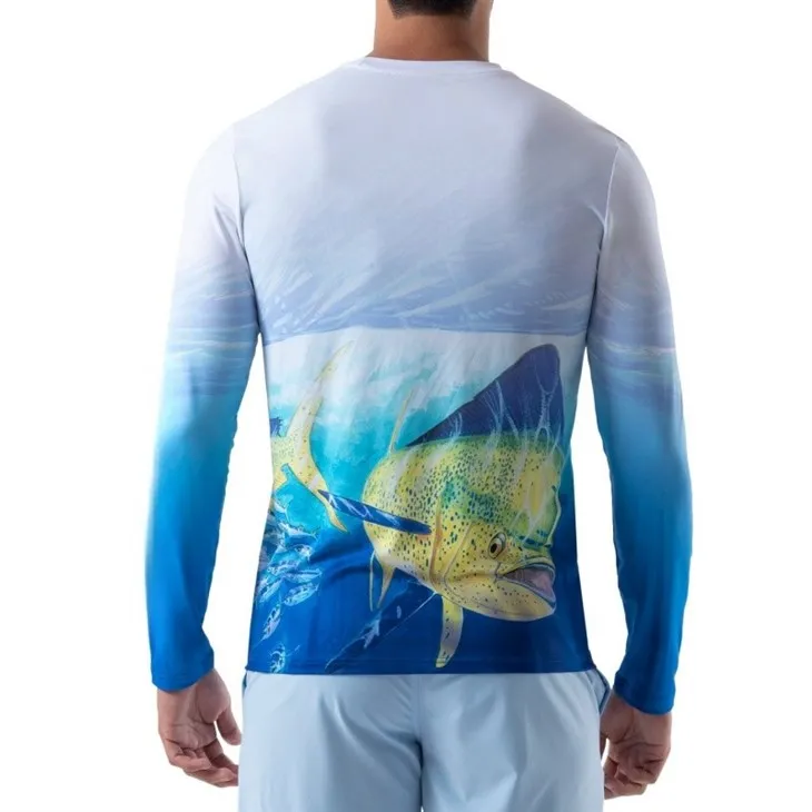 Custom Supplier Outdoor Hiking Uv Protection Anti-bacterial Moisture Wicking Long Sleeve Hooded Fishing Shirt